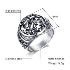 Stainless Steel Lion Ring