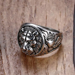 Stainless Steel Lion Ring