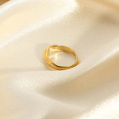 Molten Gold Crystal Ring